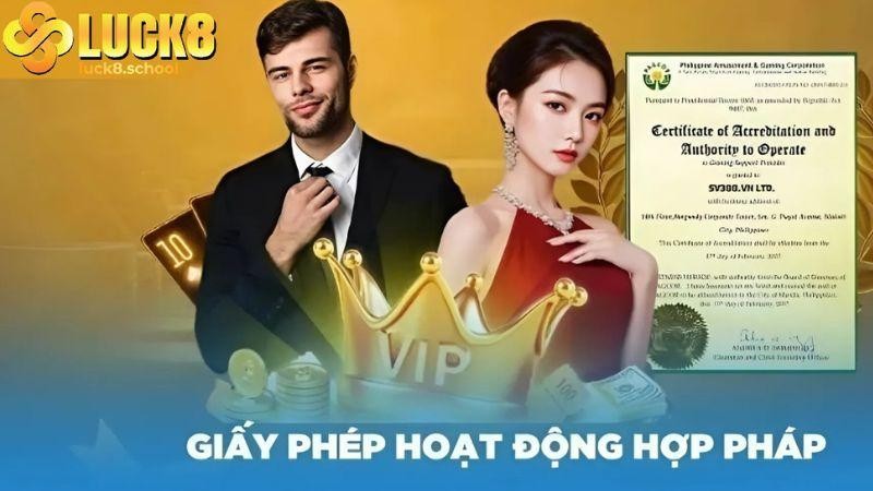 Nhà cái Luck8 nhận được giấy phép từ các tổ chức có thẩm quyền trong lĩnh vực cá cược uy tín trên thế giới.